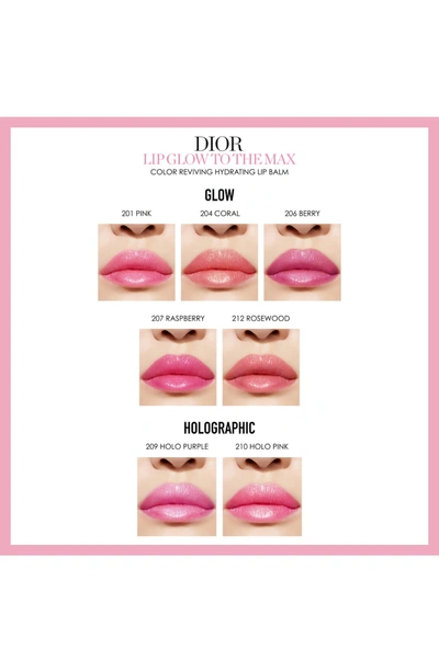 Shop Dior Lip Glow To The Max Hydrating Color Reviver Lip Balm In 207 Raspberry/ Glow