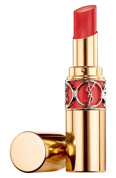 Shop Saint Laurent Rouge Volupté Shine Oil-in-stick Lipstick In Coral Aviator