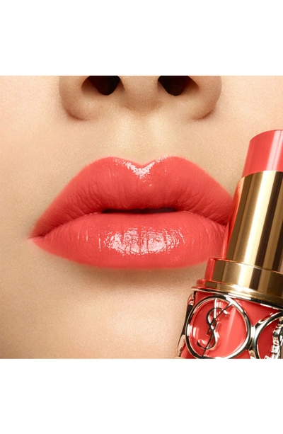 Shop Saint Laurent Rouge Volupté Shine Oil-in-stick Lipstick In Coral Aviator