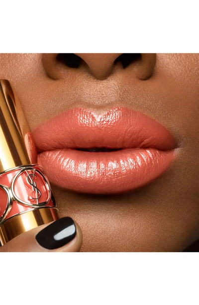 Shop Saint Laurent Rouge Volupté Shine Oil-in-stick Lipstick In Coral Plume