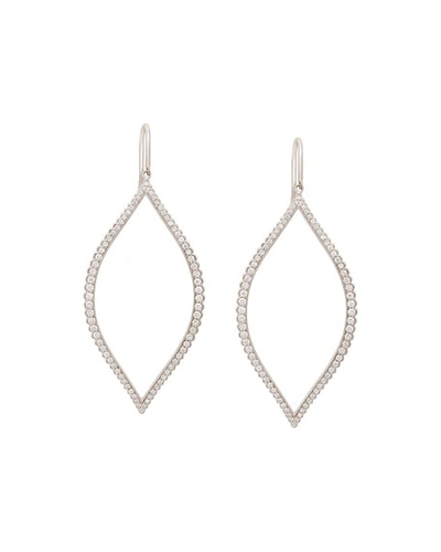 Shop Jamie Wolf Diamond Marquis Leaf Drop Earrings In White/gold