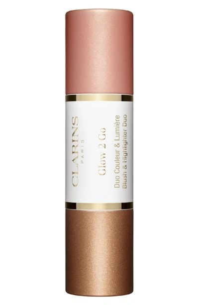 Shop Clarins Glow 2 Go 2-in-1 Blush & Highlighter - Sun Kissed