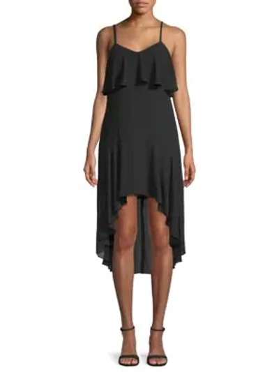 Shop Ali & Jay Ruffled High-low Popover Dress In Black