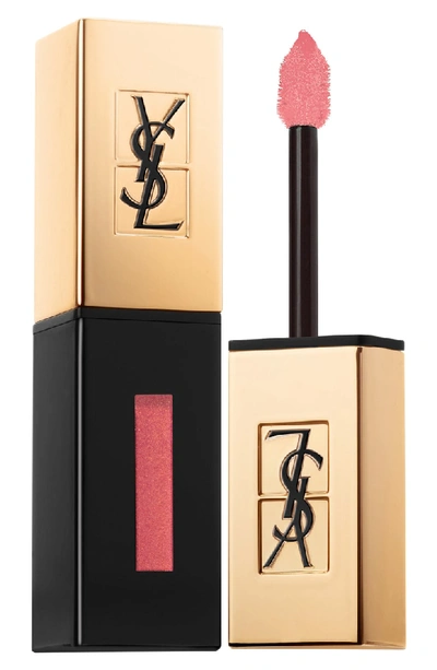 Shop Saint Laurent Glossy Stain Lip Color In 105 Corail Hold Up