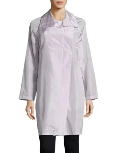 Shop Akris Alexa Silk Jacket In Lavender