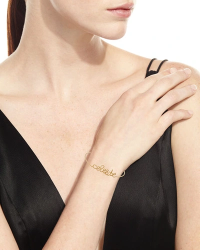 Shop Atelier Paulin Personalized 10-letter Twist Wire Bracelet, Yellow Gold Fill