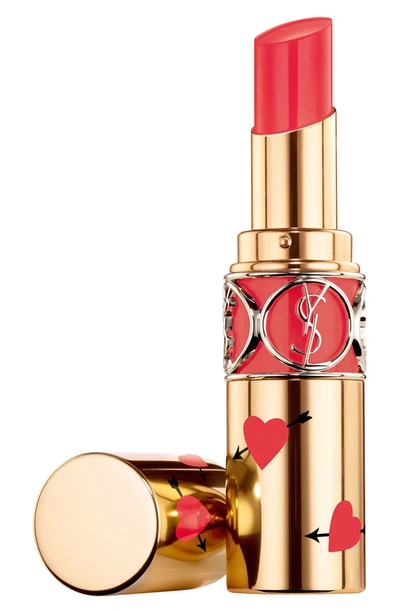 Shop Saint Laurent Heart And Arrow Rouge Volupte Shine Collector Oil-in-stick Lipstick - Corail Dolman