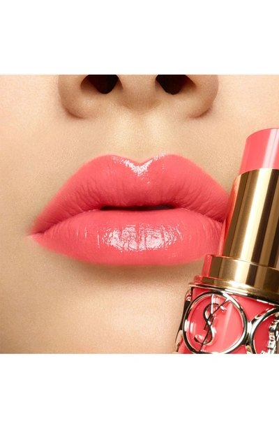 Shop Saint Laurent Heart And Arrow Rouge Volupte Shine Collector Oil-in-stick Lipstick - Corail Spontini