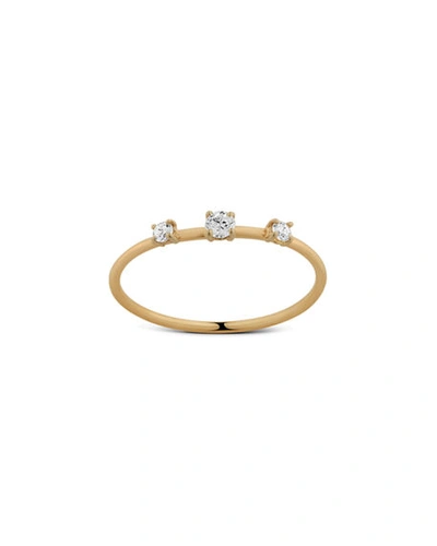 Shop Lana 14k Solo Three-diamond Wire Ring In Gold