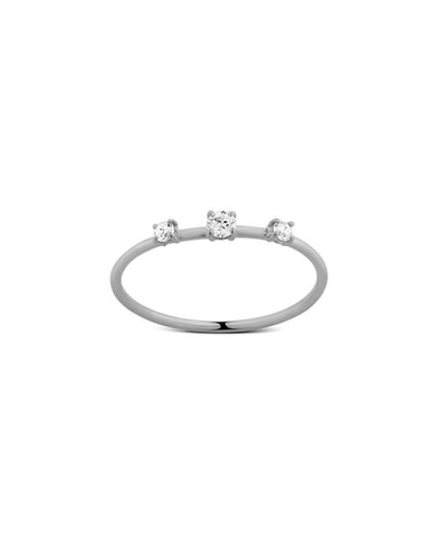 Shop Lana 14k Solo Three-diamond Wire Ring In White/gold