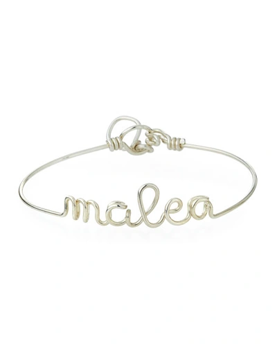 Shop Atelier Paulin Personalized 10-letter Wire Bracelet, Silver
