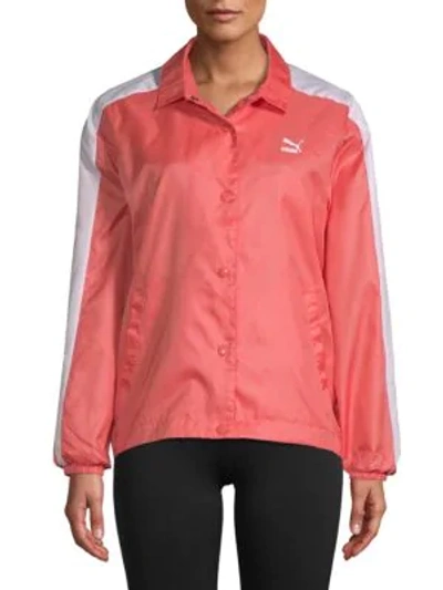 Shop Puma Classic Logo Jacket In Pink
