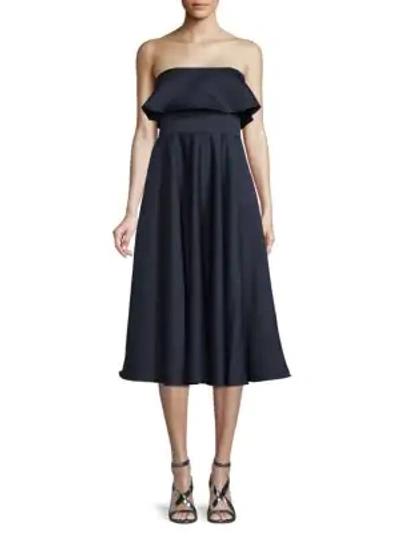 Shop Jay Godfrey Campbell Midi Dress In Midnight