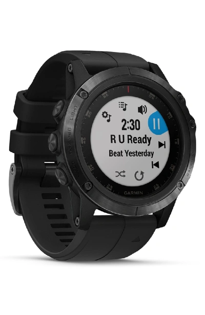 Shop Garmin Fenix 5x Plus Sapphire Premium Multisport Gps Watch, 51mm In Black