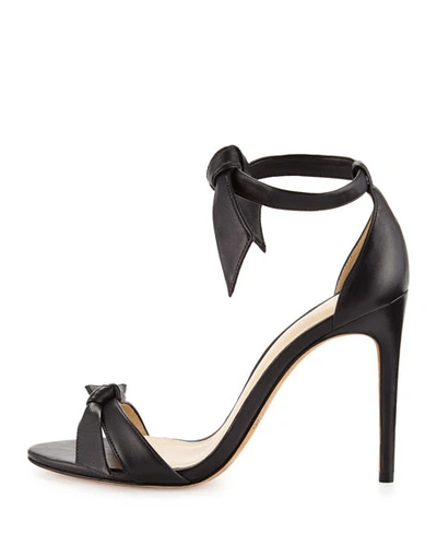 Shop Alexandre Birman Clarita Leather Ankle-tie 100mm High-heel Sandals, Black