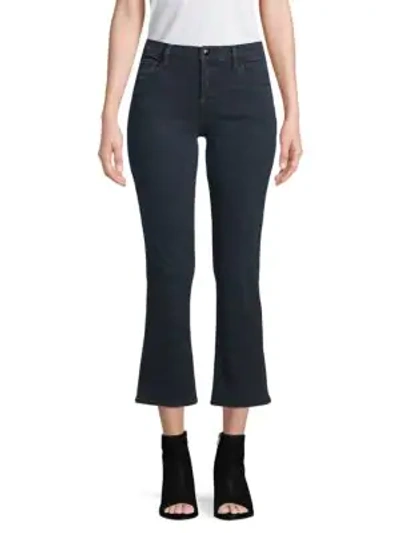 Shop J Brand Selena Mid-rise Cropped Bootcut Jeans In Indigo