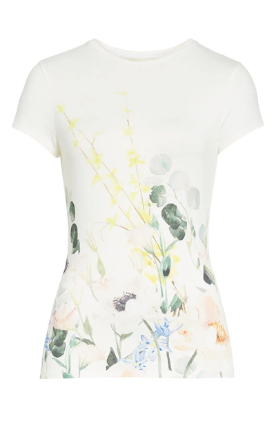 Shop Ted Baker Bobiiee Elegance Fitted Tee In White