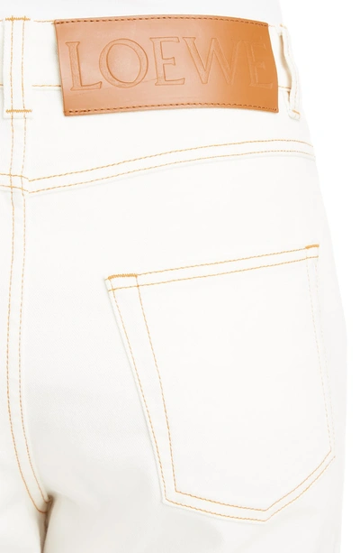 Shop Loewe Contrast Stitch Fisherman Jeans In White