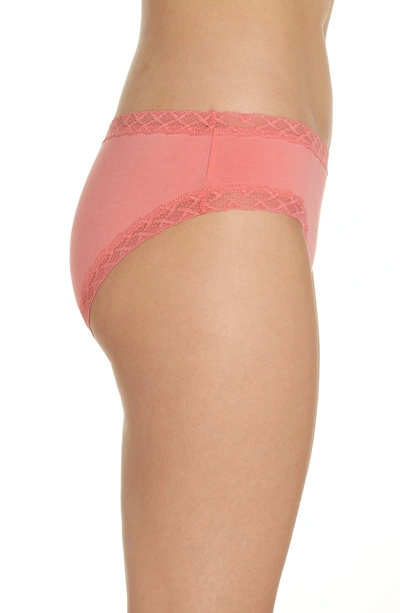 Shop Natori Bliss Cotton Girl Briefs In Guava