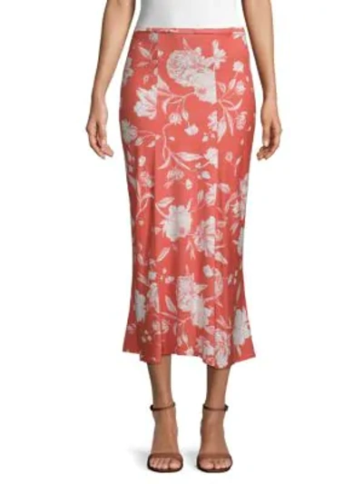 Shop Rachel Pally Muriel Midi Skirt In Chipotle Print