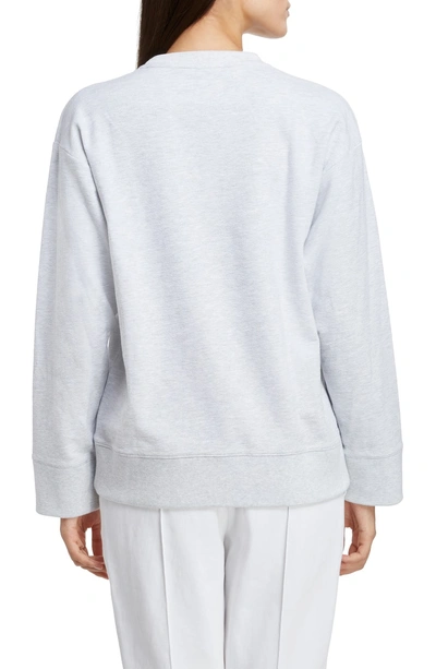 Shop Kenzo Classic Tiger Embroidered Sweatshirt In Pale Grey