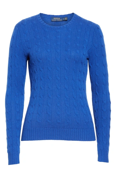 Shop Polo Ralph Lauren Cable Knit Cotton Sweater In Royal Blue