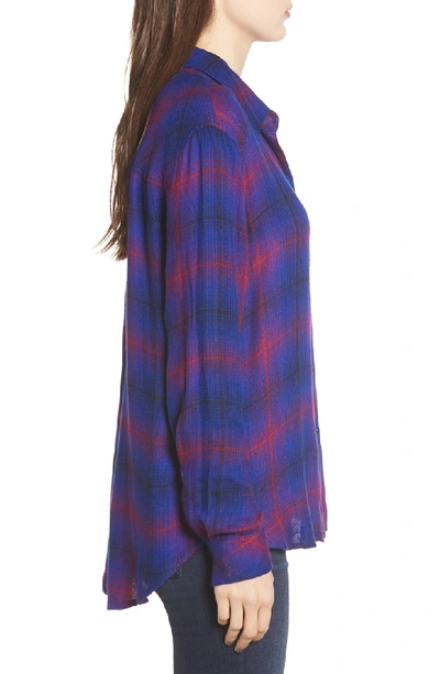 Shop Rails Hunter Plaid Shirt In Azure Scarlet