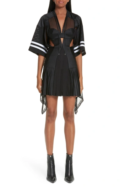 Shop Alexander Wang Football Jersey Dress In Black