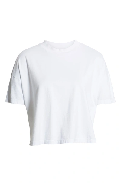 Shop Ag Drew Drop Shoulder Crop Tee In True White