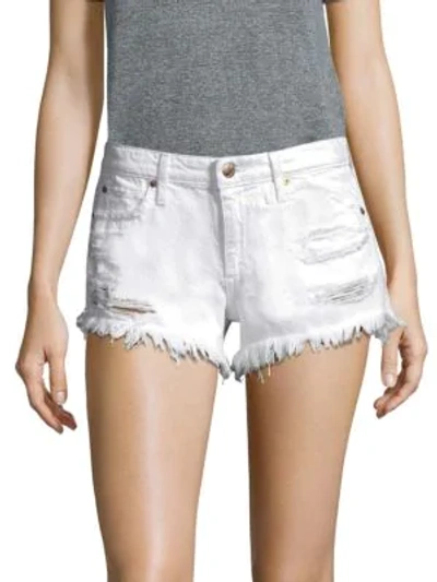 Shop Joe's Jeans Distressed Cut-off Shorts In White
