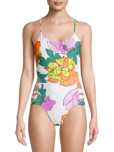 Shop 6 Shore Road Beach Party Printed One-piece Swimsuit In Abury