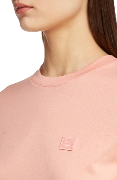 Shop Acne Studios Ellison Face Tee In Pale Pink