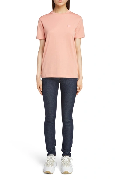 Shop Acne Studios Ellison Face Tee In Pale Pink