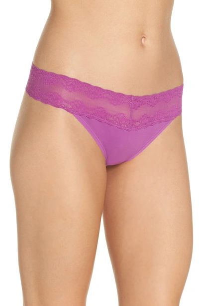 Shop Natori Bliss Perfection Thong In Bright Plum