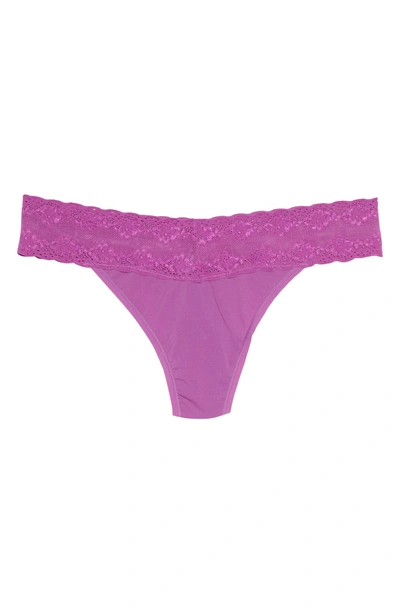 Shop Natori Bliss Perfection Thong In Bright Plum