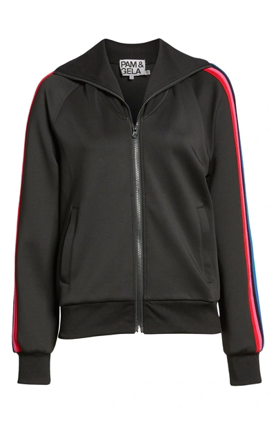 Shop Pam & Gela Stripe Track Jacket In Black