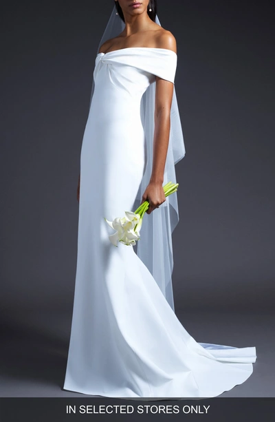 Shop Cushnie Et Ochs Knotted Off The Shoulder Wedding Dress In White