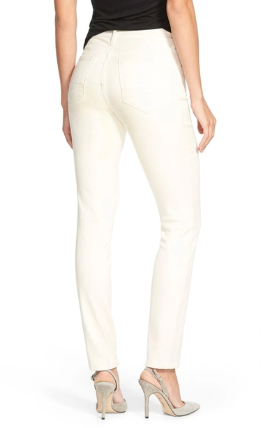 Shop Nydj Alina Colored Stretch Skinny Jeans In Cream