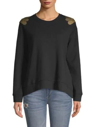 Shop Kenneth Cole Embellished Sweatshirt In Black