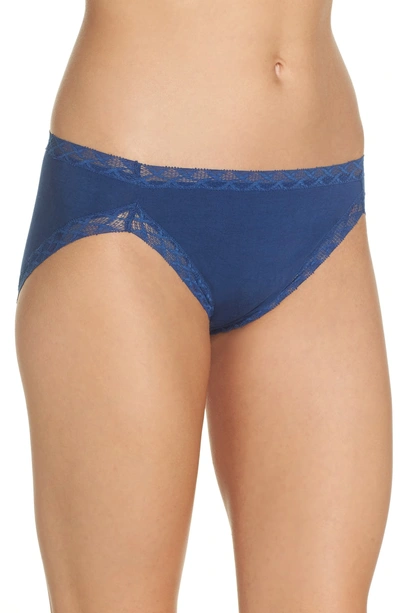 Shop Natori Bliss French Cut Briefs In Cadet Blue