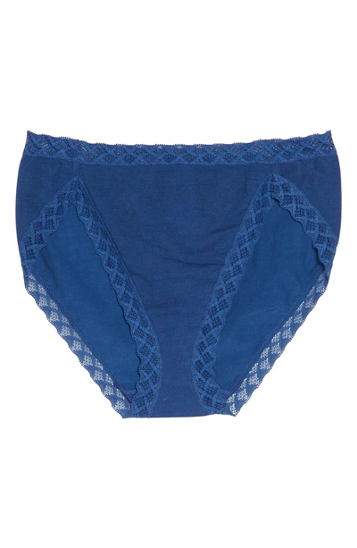 Shop Natori Bliss French Cut Briefs In Cadet Blue