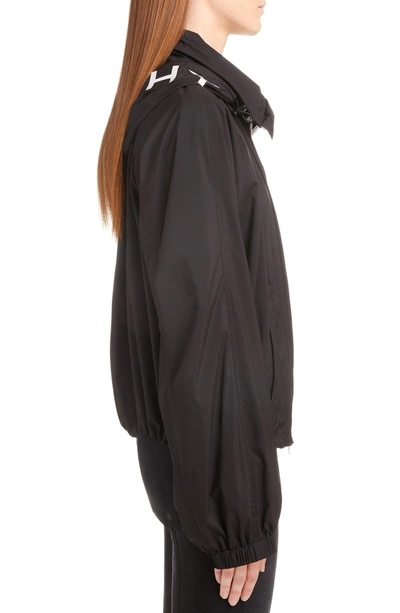 Shop Givenchy Logo Hood Track Jacket In 001-black