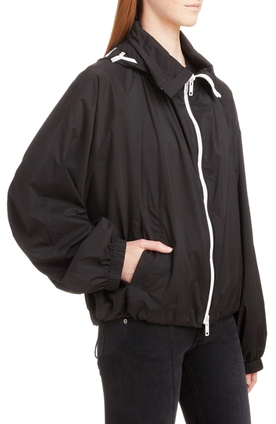 Shop Givenchy Logo Hood Track Jacket In 001-black