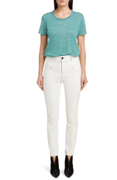 Shop Isabel Marant Linen Tee In Green