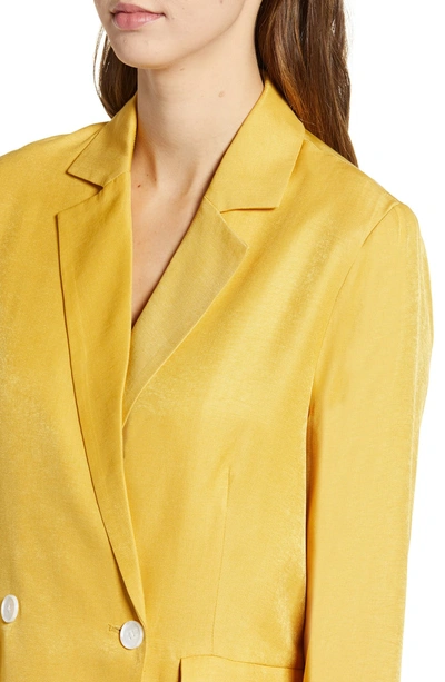 Shop English Factory Double Breasted Blazer In Yellow