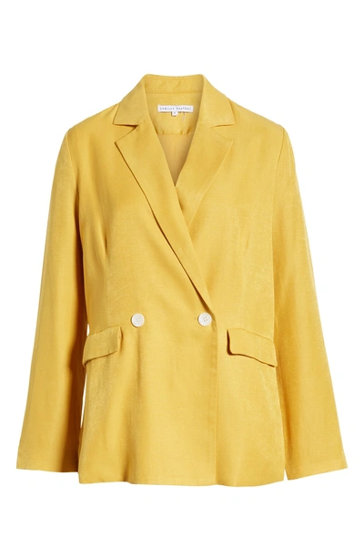 Shop English Factory Double Breasted Blazer In Yellow