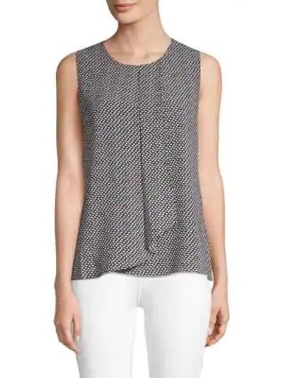 Shop Vince Camuto Textured Sleeveless Top In Black White