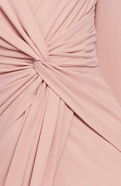 Shop Dress The Population Naomi Twisted Gown In Blush