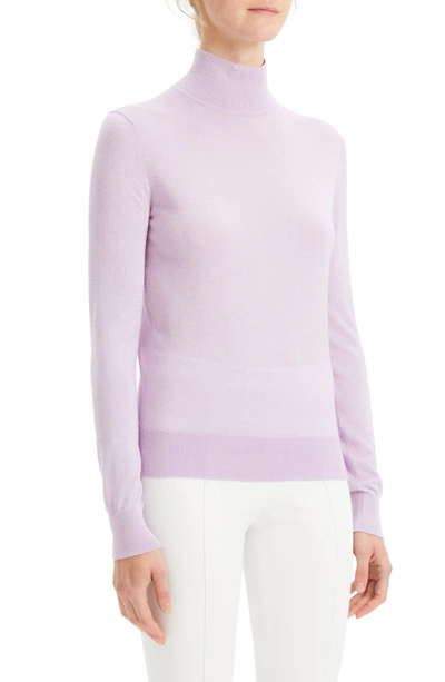 Shop Theory Foundation Mock Neck Sweater In Pink Lilac