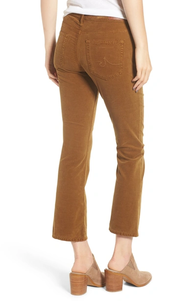 Shop Ag Jodi Crop Flare Jeans In Golden Olive